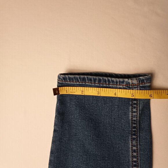 Vigoss Jeans Size 29/8 Thompson Tomboy Mid Rise Slim Leg Medium Wash Distressed - Picture 10 of 10